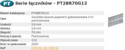 BOSTITCH szegek 2, 80 x 70 domború horganyzott 2200 db/csomag. (PT28R70G12) (PT28R70G12) (PT28R70G12)