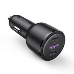 UGREEN car charger 20467B 2x USB-C + USB, 69W (black) (UGR1195BLK) (UGR1195BLK)