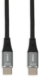 iBOX IKUTC1B USB-C apa - USB-C apa 2.0 Adat és töltőkábel - Fekete (1m) (IKUTC1B) (IKUTC1B)