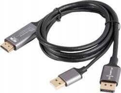 Lanberg CA-HDDP-20CU HDMI 2.0 - DisplayPort 1.2 4K 60Hz Aktív kábel 1m - Fekete (CA-HDDP-20CU-0010-BK) (CA-HDDP-20CU-0010-BK)