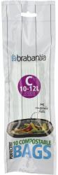 Brabantia 419782 PerfectFit hulladékzsák komposztálható 10-12 L 10 db - fehér (419782) (419782)