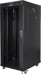 Lanberg 19" szabadon álló rack szekrény 27U/800X1200 üvegajtó, lapraszerelt, LCD kijelző, fekete (FF01-8227-12BL) (FF01-8227-12BL) - xupe