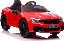 LEAN Toys Elektromos Kisautó 9573 - BMW M5, 12 V, Piros (9573) (9573)