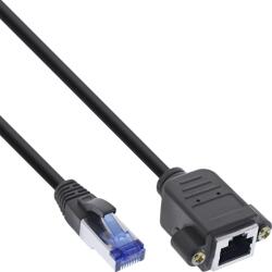InLine 76507X hálózati kábel Fekete 7, 5 M Cat6a S/FTP (S-STP) (76507X) (76507X)