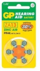 GP Batteries Hearing Aid ZA13 Cink-levegő hallókészülék elem 6db/bliszter (B3513) (B3513) (B3513)