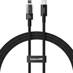 Baseus Gem USB-C apa - Lightning apa Adat és gyorstöltő kábel 1m - Fekete (P10373001111-00) (P10373001111-00)