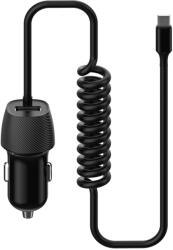 Platinet PLCRSM USB-A / MicroUSB Autós töltő - Fekete (17W) (PLCRSM) (PLCRSM)