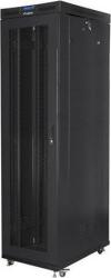 Lanberg 19" szabadon álló rack szekrény 47U/800X1000 perforált ajtó, lapraszerelt, LCD kijelző, fekete V2 (FF01-8047-23BL) (FF01-8047-23BL)
