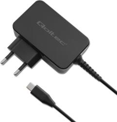 Qoltec 52386 Power Pro USB Type-C GaN Hálózati töltő - Fekete (65W) (52386) (52386)