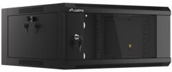 Lanberg WFFA-5604-10B 19" Fali rack szekrény 4U 570x600mm - Fekete (WFFA-5604-10B) (WFFA-5604-10B)