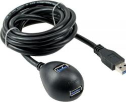 InLine 35651 USB kábel USB 3.2 Gen 1 (3.1 Gen 1) 1 M USB A 2 x USB A Fekete (35651) (35651)