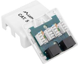 Lanberg UTP RJ45 CAT5e Árnyékolatlan csatlakozó doboz - Fehér (OU5-0002-W) (OU5-0002-W)