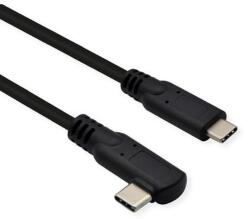 Roline USB-C apa 3.1 - USB-C apa 3.2 Adat és töltő kábel - Fekete (1m) (11.02. 9075-10) (11.02.9075-10)