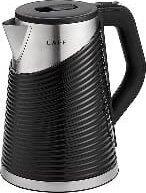 Lafe Elegant, 1, 8 L, 1800 W, Dupla fal, Cool touch, Vízszürő, Műanyag/Acél, Fekete, Elektromos vízforraló (LAFCZA47468) (LAFCZA47468)