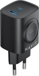 Havit UC132 EU USB-C / USB-A Hálózati Töltő Adapter 22W - Fekete (UC132 EU) (UC132 EU)