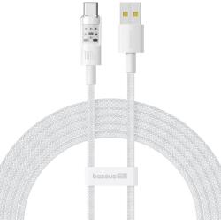 Baseus Gem USB-A apa - USB-C apa Adat és gyorstöltő kábel 2m - Fehér (P10373002211-01) (P10373002211-01)