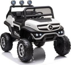 LEAN Toys Mercedes Unimog S 5623 12 V Elektromos Kisautó - 4 db 35 W Motorral, Szülői Távirányítóval, Nyitható Ajtókkal, EVA Kerekekkel, Fehér (5623) (5623)
