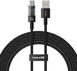 Baseus Gem USB-A apa - USB-C apa Adat és gyorstöltő kábel 2m - Fekete (P10373002111-01) (P10373002111-01)