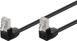 Goobay 96077 F/UTP CAT5e 90° Derékszögű Patch kábel 0.5m - Fekete (96077) (96077)