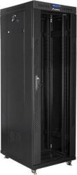 Lanberg 19" szabadon álló rack szekrény 37U/600X800 üvegajtó, lapraszerelt, LCD kijelző, fekete (FF01-6837-12BL) (FF01-6837-12BL)