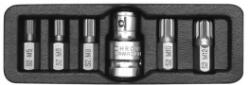 TOYA YT-0414 Spline sűrű Torx-XZN Bitkészlet - 6 db-os, 1/2" (YT-0414) (YT-0414)