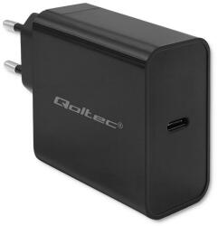 Qoltec 52379 Super Quick 1x USB Type-C Hálózati töltő - Fekete (65W) (52379) (52379)
