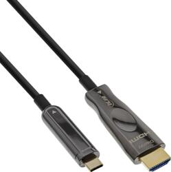 InLine 64250A video átalakító kábel 50 M USB C-típus HDMI Fekete (64250A)