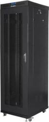 Lanberg 19" szabadon álló rack szekrény 42U/600X1000 perforált ajtó, lapraszerelt, LCD kijelző, fekete V2 (FF01-6042-23BL) (FF01-6042-23BL)