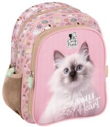 Derform Cleo & Frank, kétrekeszes cicás hátizsák ovisoknak, Sweet Heart