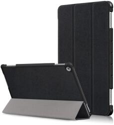 LEATHER Husă rabatabilă neagră pentru Huawei MediaPad M5 Lite 10