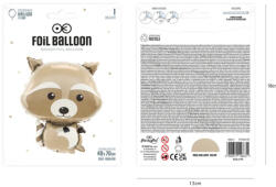 Mezőfi Team Kft Ülő medve, fólia lufi, 47 x 65 cm