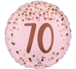 Anagram 70. évszámos fólia lufi, gömb, pink