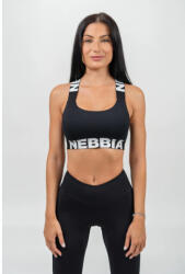Nebbia Medium-Support Criss Cross Sports Bra ICONIC 230 negru, S