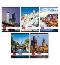 Herlitz A5-ös kockás füzet - City