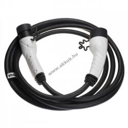 VHBW Töltőkábel elektromos autó, plug-in hibrid, type2 csatlakozó, 3 fázisú, 32A, 22KW, 5m