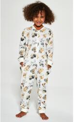 Cornette Pijama salopeta pentru fete 1-8 ani, colectia mama-fiica, Cornette G384-146 Dogs 2 (Culoare: Ecru, Marime: 98-104) (NX-4568)
