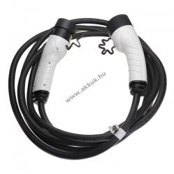 VHBW Töltőkábel elektromos autó, plug-in hibrid, type2 csatlakozó, 3 fázisú, 16A, 11KW, 5m