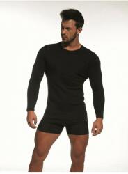 Cornette Tricou negru barbati, bumbac, maneca lunga, guler rotund - Cornette High Emotion M525 (Culoare: Negru, Marime: S) (NX-5806)