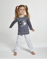 Cornette Pijama fete 1-8 ani, colectia mama-fiica, Cornette G379-131 Real Princess (Culoare: Grafit, Marime: 98-104) (27345)