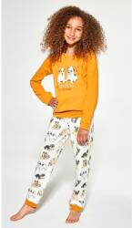 Cornette Pijama fete 1-8 ani, 100% bumbac - Cornette G594-145 Dogs (Culoare: Galben, Marime: 98-104) (NX-4689)