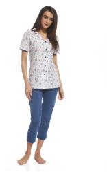 Cornette Pijama dama, 100% bumbac, Cornette W696-108 (Culoare: Jeans, Marime: S) (NX-6603)