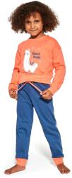 Cornette Pijama fete 1-8 ani, 100% bumbac - Cornette G469-144 Good Night (Marime: 122-128, Culoare: Coral) (NX-4588)