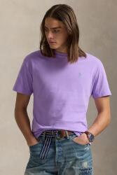 Ralph Lauren pamut póló piros, férfi, sima, 710671438 - lila XXL