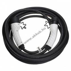 VHBW Töltőkábel elektromos autó, plug-in hibrid, type2 csatlakozó, 3 fázisú, 32A, 22KW, 10m