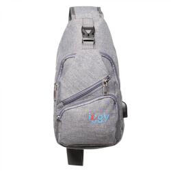 IGGY RUCSAC Sling Iggy, polyester, 1 bretea, 1 compartiment principal, 2 compartimente frontale, 32x16x6.9cm, mufa USB incarcare+cablu, gri, IGSL-SLING-GY (IGSL-SLING-GY) - pc-ieftin