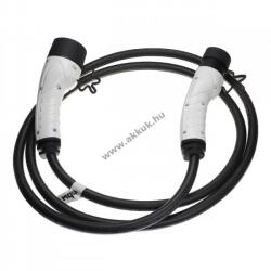 VHBW Töltőkábel elektromos autó, plug-in hibrid, type2 csatlakozó, 1 fázisú, 32A, 7KW, 3m