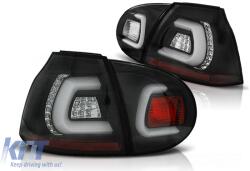 KITT Lightning Hátsó lámpa LED VW Golf V 5 (2004-2009) modellekhez, fekete, városi stílus (TLVWG5LEDB)