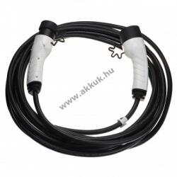 VHBW Töltőkábel elektromos autó, plug-in hibrid, type2 csatlakozó, 1 fázisú, 16A, 3.5KW, 7m