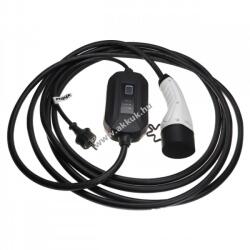 VHBW Hálózati töltőkábel elektromos autóhoz, plug-in hibrid, Type2, 1-fázisú, 16A, 3, 5kW, 7m
