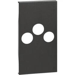 Legrand Placa, Modulara, pentru, 3, iesiri, 2M, TV-R-SAT, Negru, Bticino, Living, Now, KG26M2 (KG26M2)
